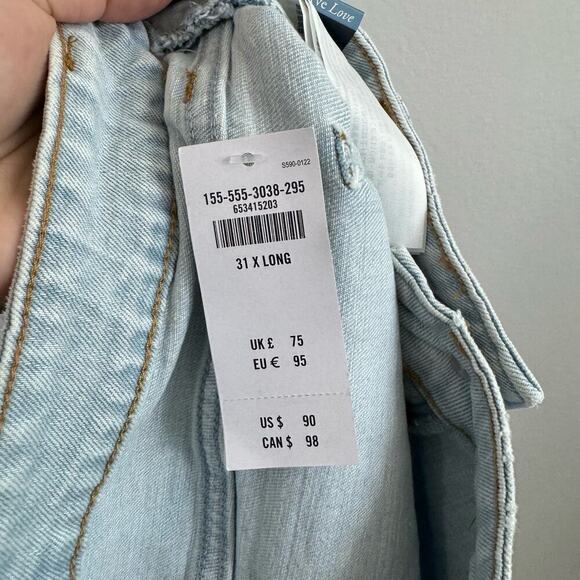 NEW NWT Abercrombie & Fitch Curve Love High Rise Skinny Denim Jean Light Blue 31 - Picture 8 of 9